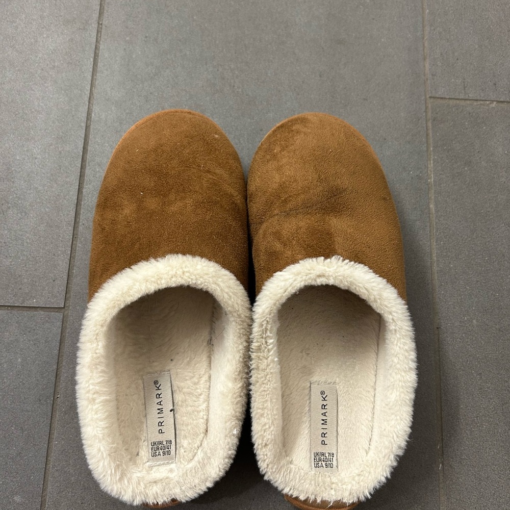 Primark Cream Fleece Lined Slippers